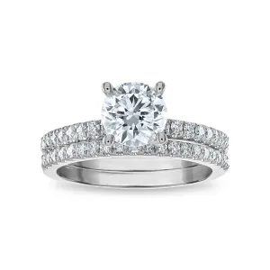 1-3/4 CTW Lab Grown Round Diamond Bridal Set in 14KT White Gold