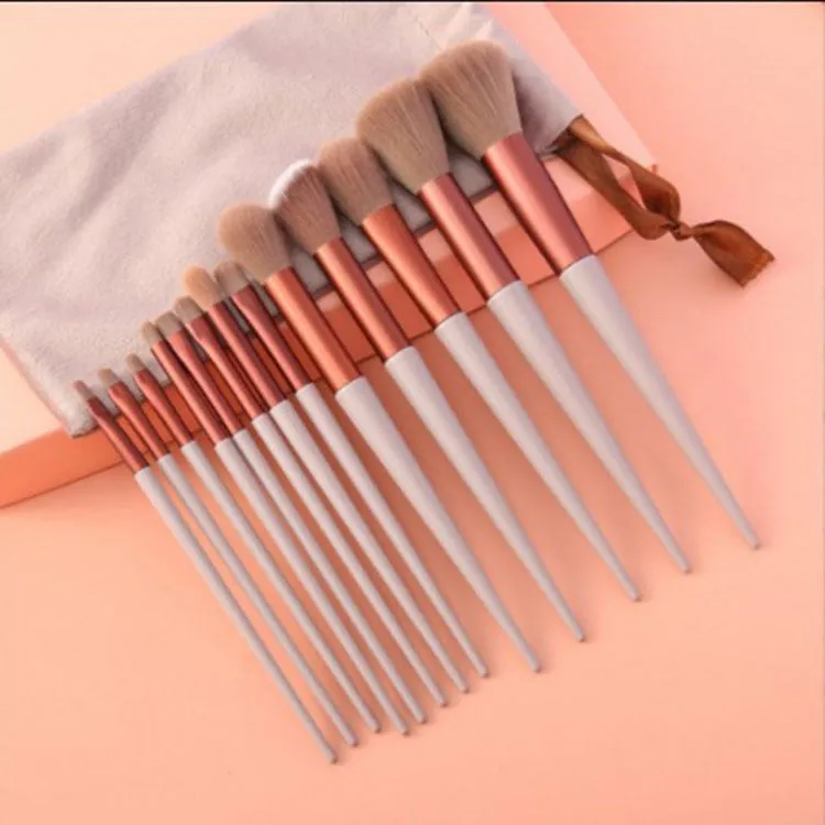 13 Pieces Purple flower Holly Leaf Makeup Brushes