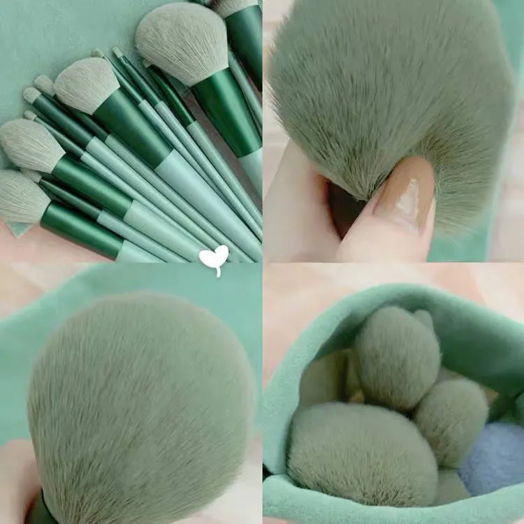 13 Pieces Purple flower Holly Leaf Makeup Brushes