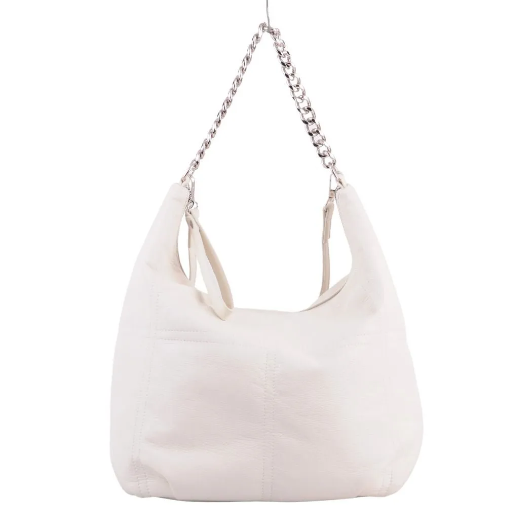 1529 - Faux Leather Crossbody with Chain
