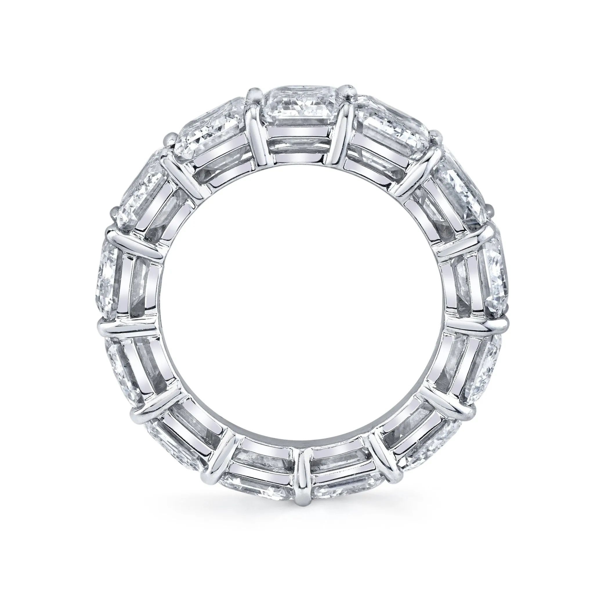 15.31 Carat Emerald Cut Diamond Eternity Band