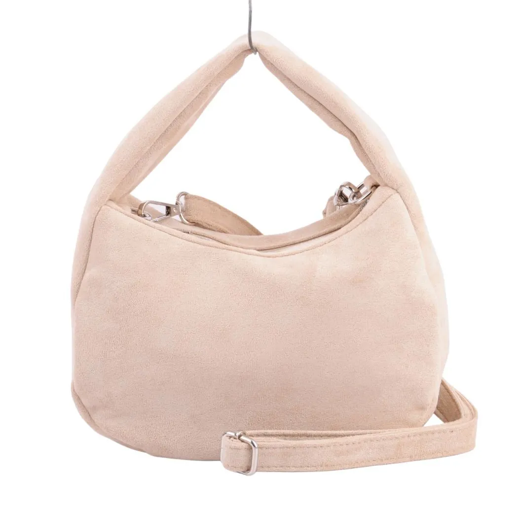 1532 - Suede Handbag with Shoulder Strap