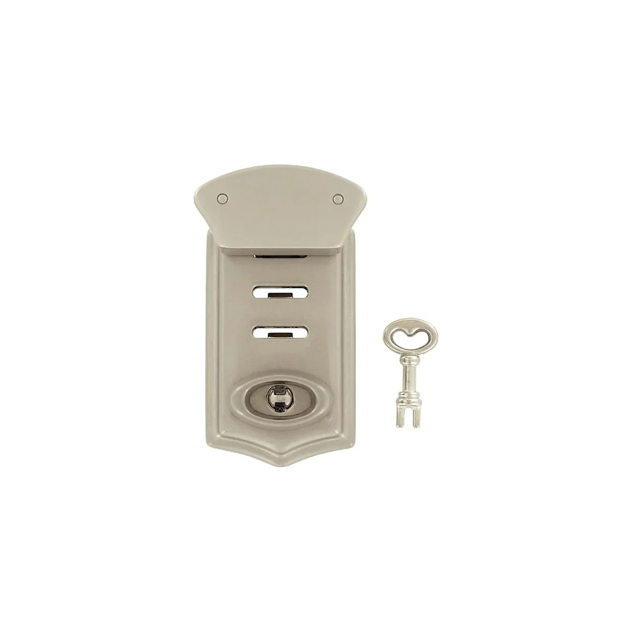 2 7/8" Satin Nickel, 3-Position Flap Lock, Zinc Alloy, #L-2137