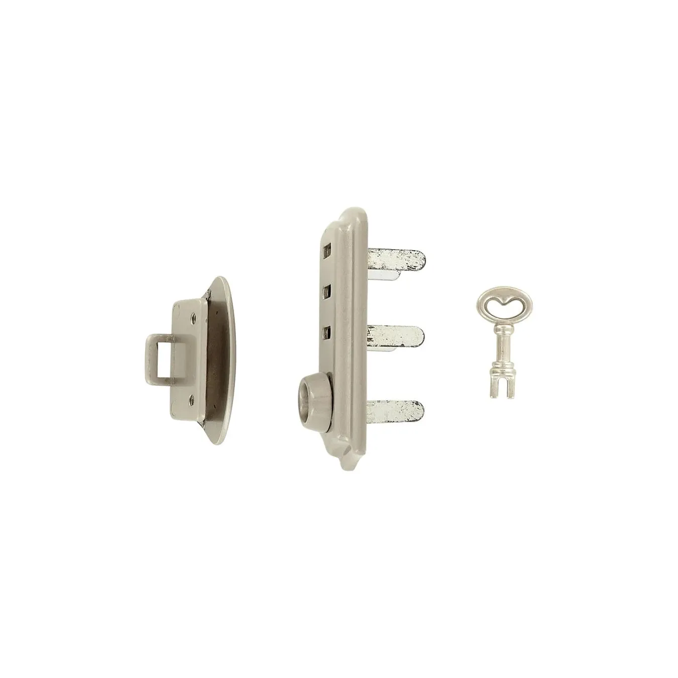 2 7/8" Satin Nickel, 3-Position Flap Lock, Zinc Alloy, #L-2137