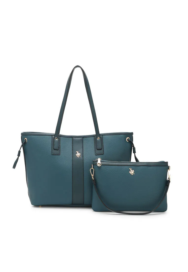 2 In 1 Women's Top Handle Tote Bag   Pouch - HFT 7686