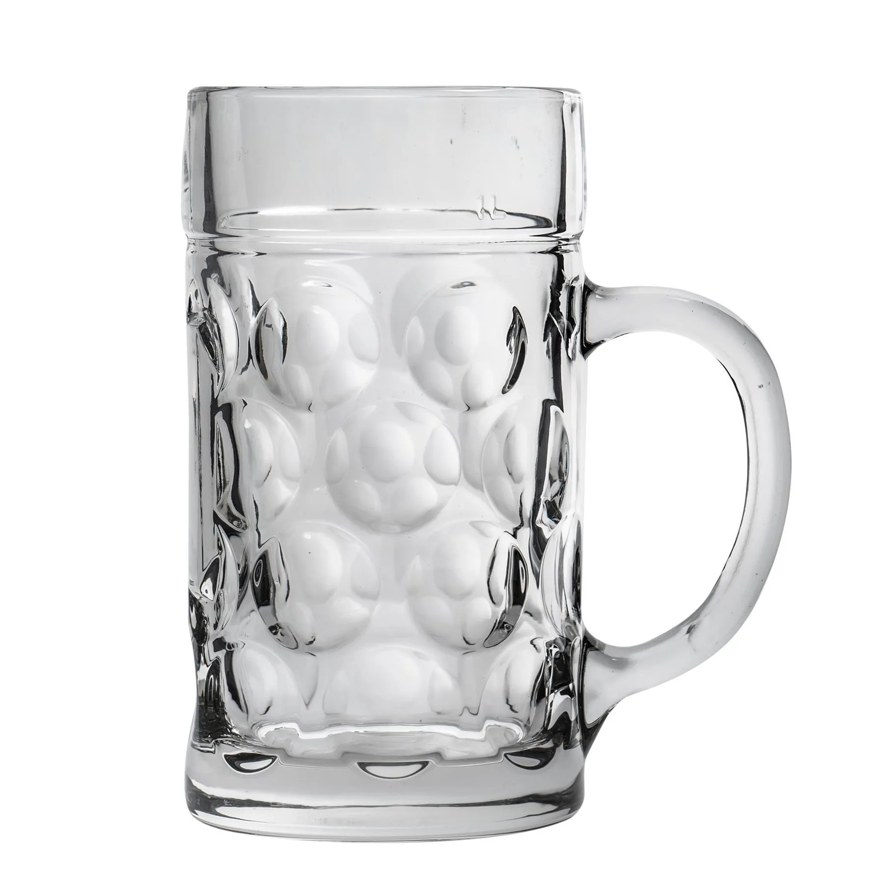 2 Pints Giant Glass German Beer Stein - By Rink Drink