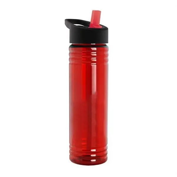24 Oz. Slim Fit Water Bottles - Flip Straw Lid (Q332722)