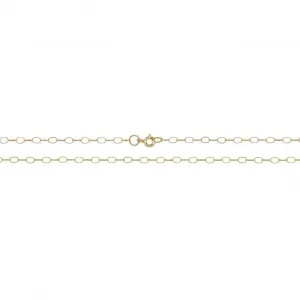 9CT Yellow Gold Lightweight Oval Belcher Chain CH105