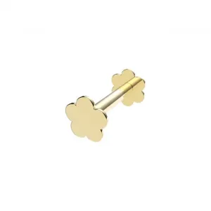 9ct Yellow Gold Plain Flower Cartilage Labret ES2031