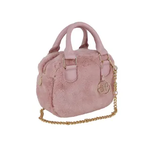 ABE Rose Pink Faux Fur Handbag