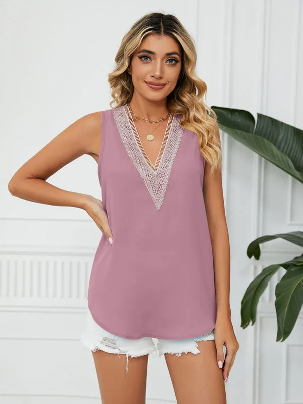 Add a Touch of Elegance to Your Look with Our Lovely Lace Trimmed Blouse