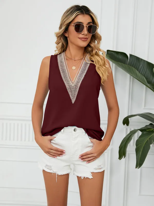 Add a Touch of Elegance to Your Look with Our Lovely Lace Trimmed Blouse