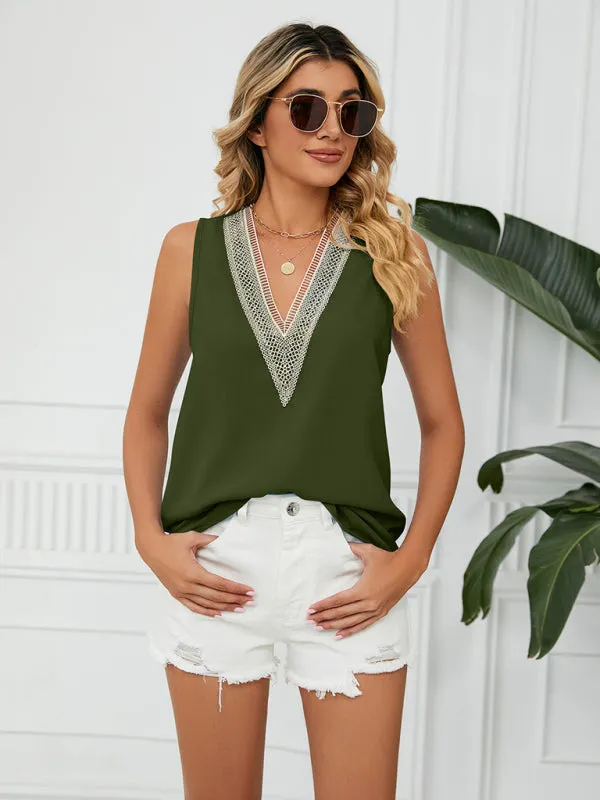Add a Touch of Elegance to Your Look with Our Lovely Lace Trimmed Blouse
