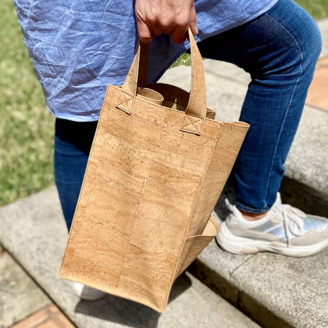 Aficionado Wine Tote Bag (4 Bottles) by Tiradia Cork