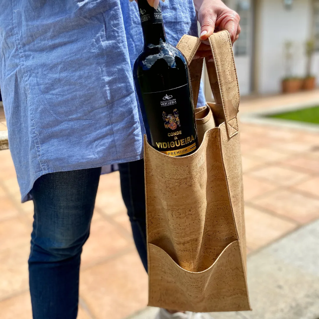 Aficionado Wine Tote Bag (4 Bottles) by Tiradia Cork