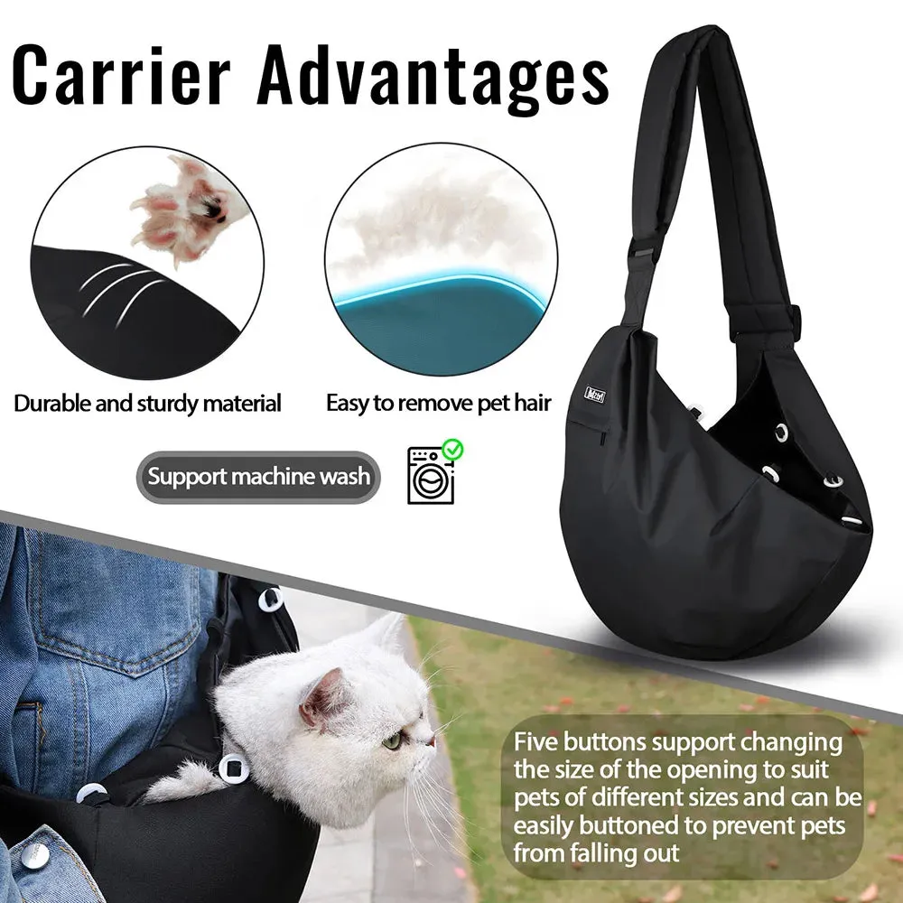 AiroPaws™ Pet Dog Sling Carrier Bag | Outdoor Portable Shoulder Messenger Bag | Cat Walking Bag for Puppy Kitten | Nylon Pets Handbag
