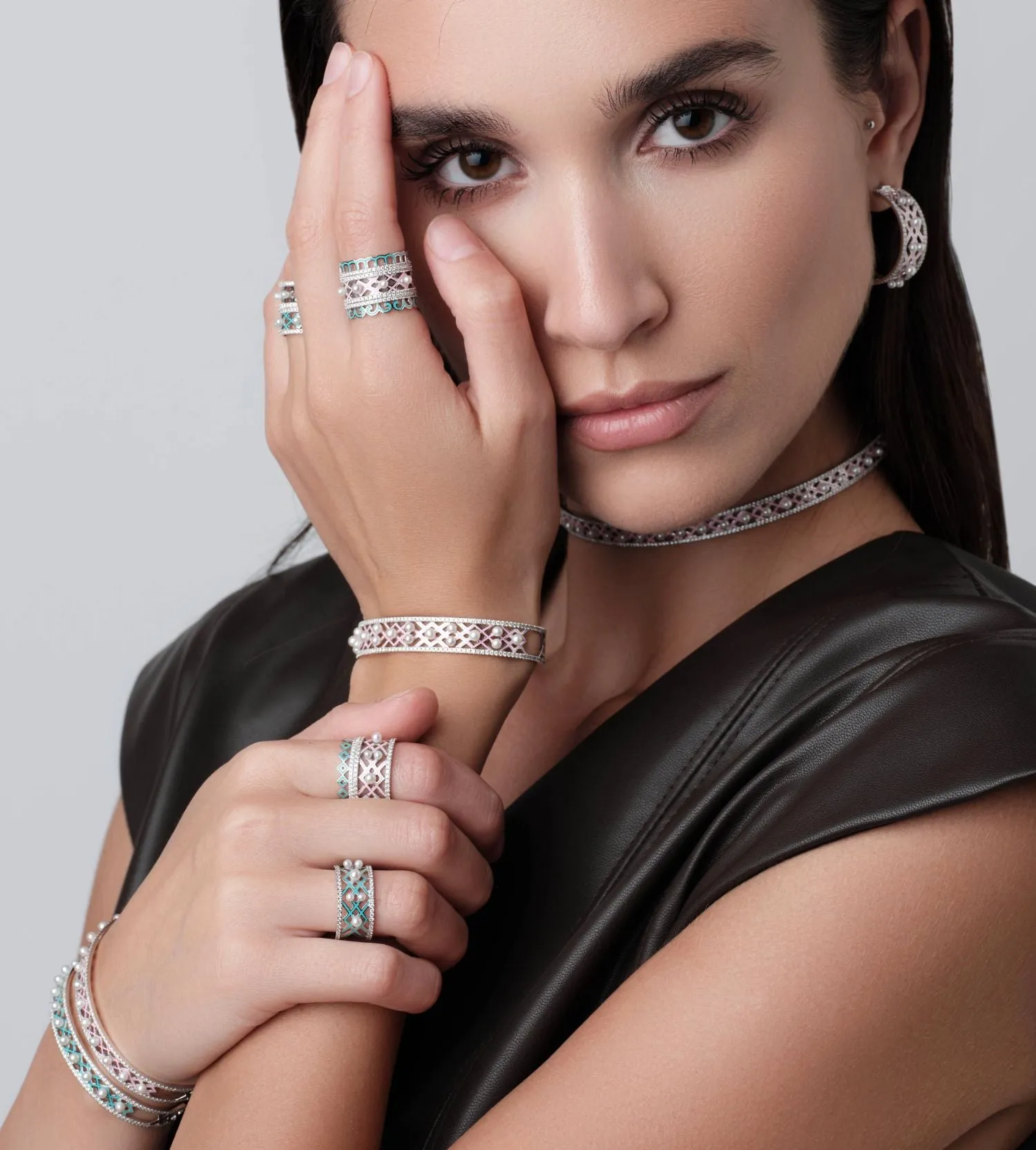 Alma Aqua Midi Ring