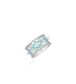 Alma Aqua Midi Ring