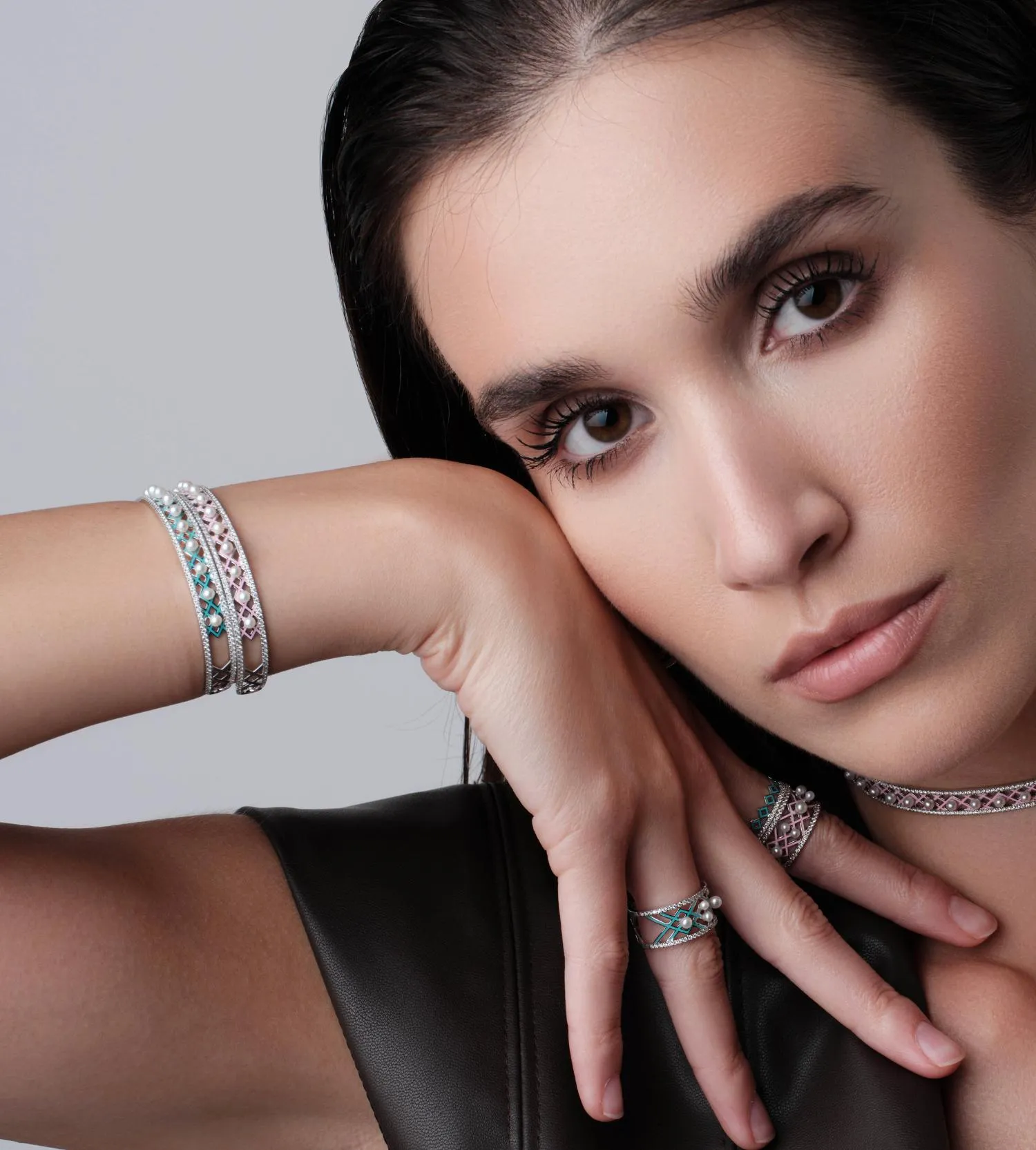 Alma Aqua Midi Ring