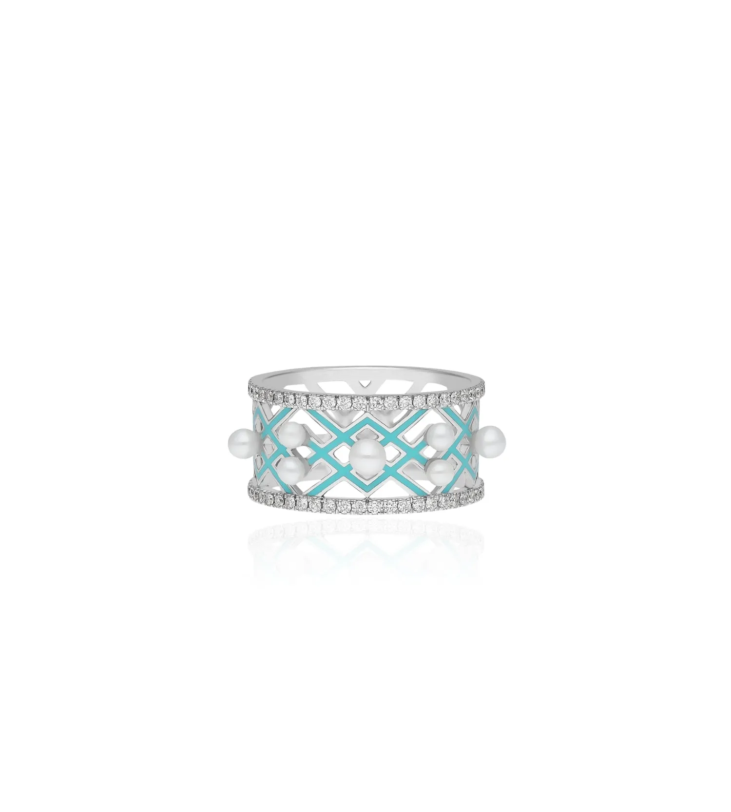 Alma Aqua Midi Ring