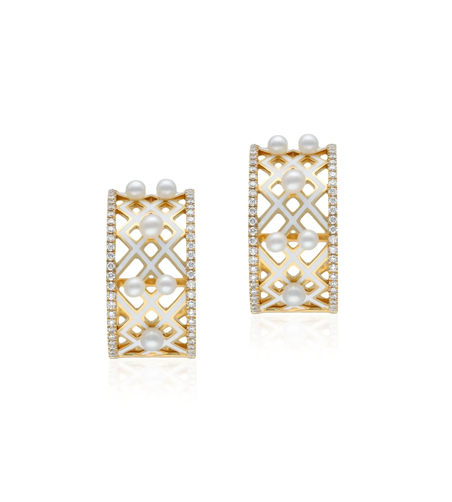 Alma Ivory Mini Hoops