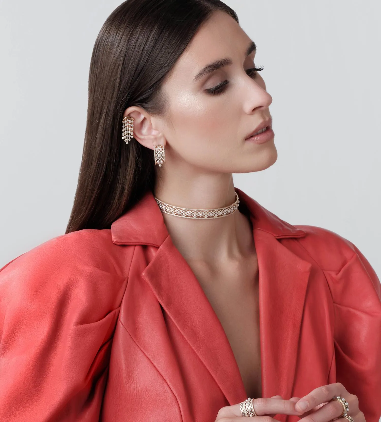 Alma Ivory Mini Hoops