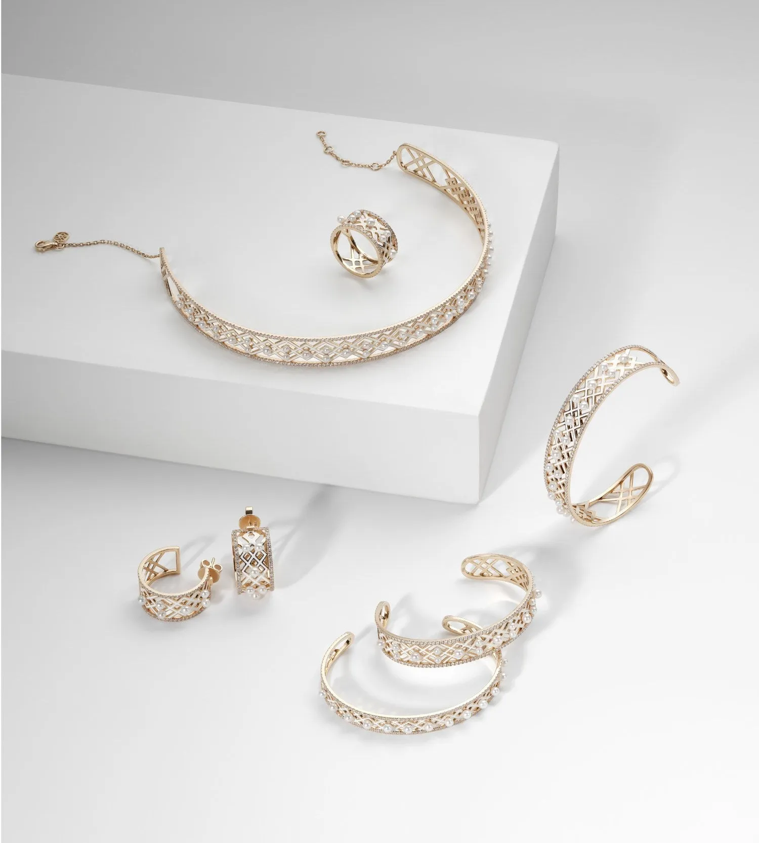 Alma Ivory Mini Hoops