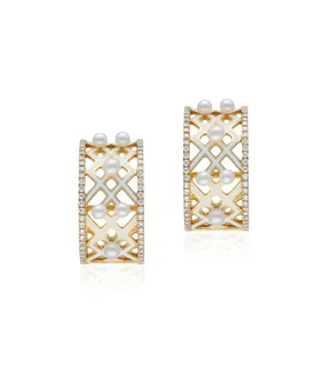 Alma Ivory Mini Hoops
