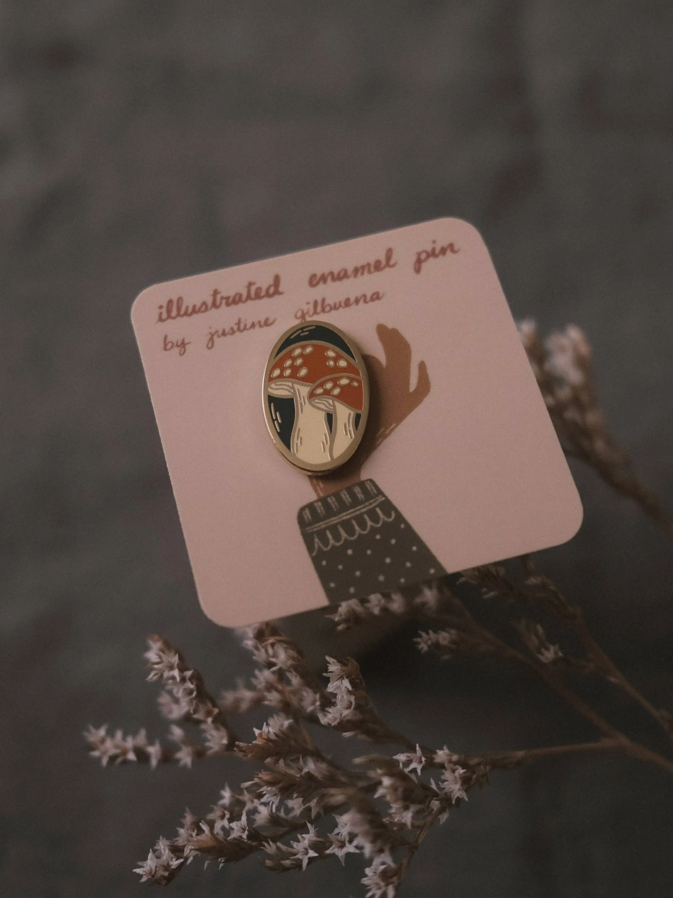 Amanita Red Mushroom Enamel Pin (With Locking Clasp)