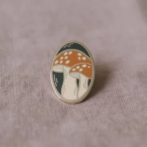 Amanita Red Mushroom Enamel Pin (With Locking Clasp)