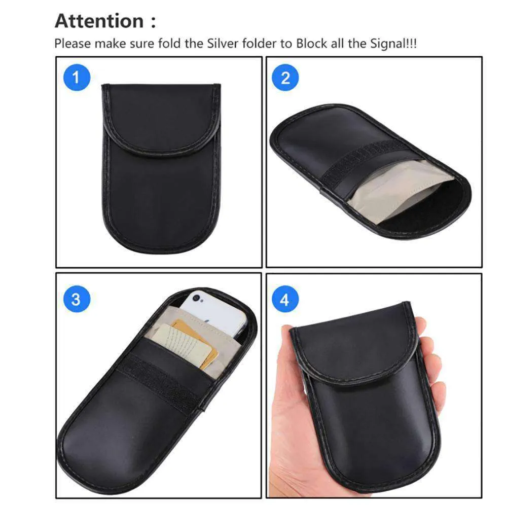 Amzer Frequency Blocking Bag With Card Holder - Black