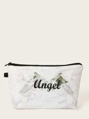 Angel Print Makeup Bag