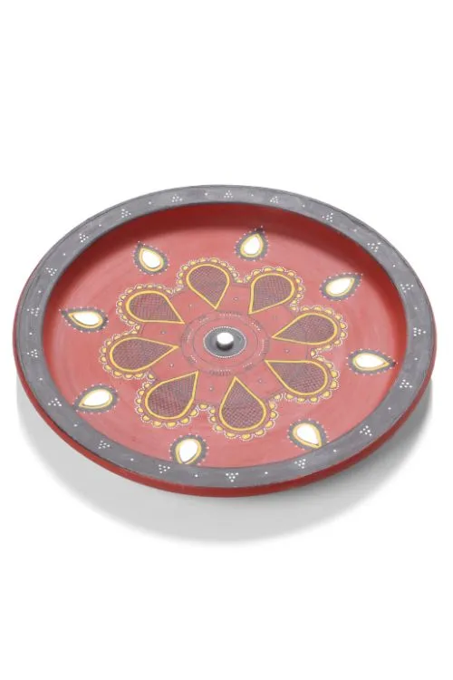 Antarang- Terracotta Wall Plate- 11 Inches.
