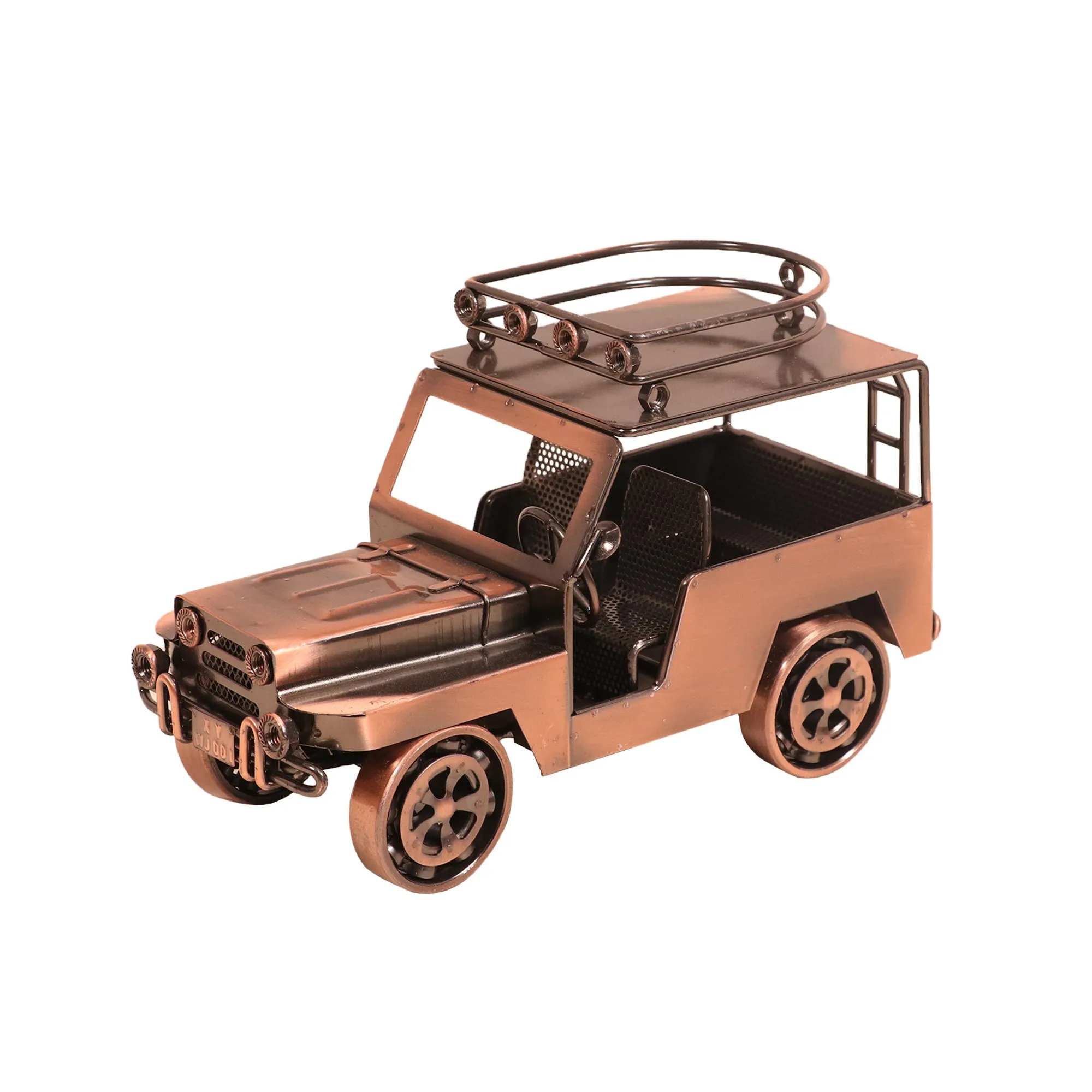 Antique Metallic Miniature Car - carrier