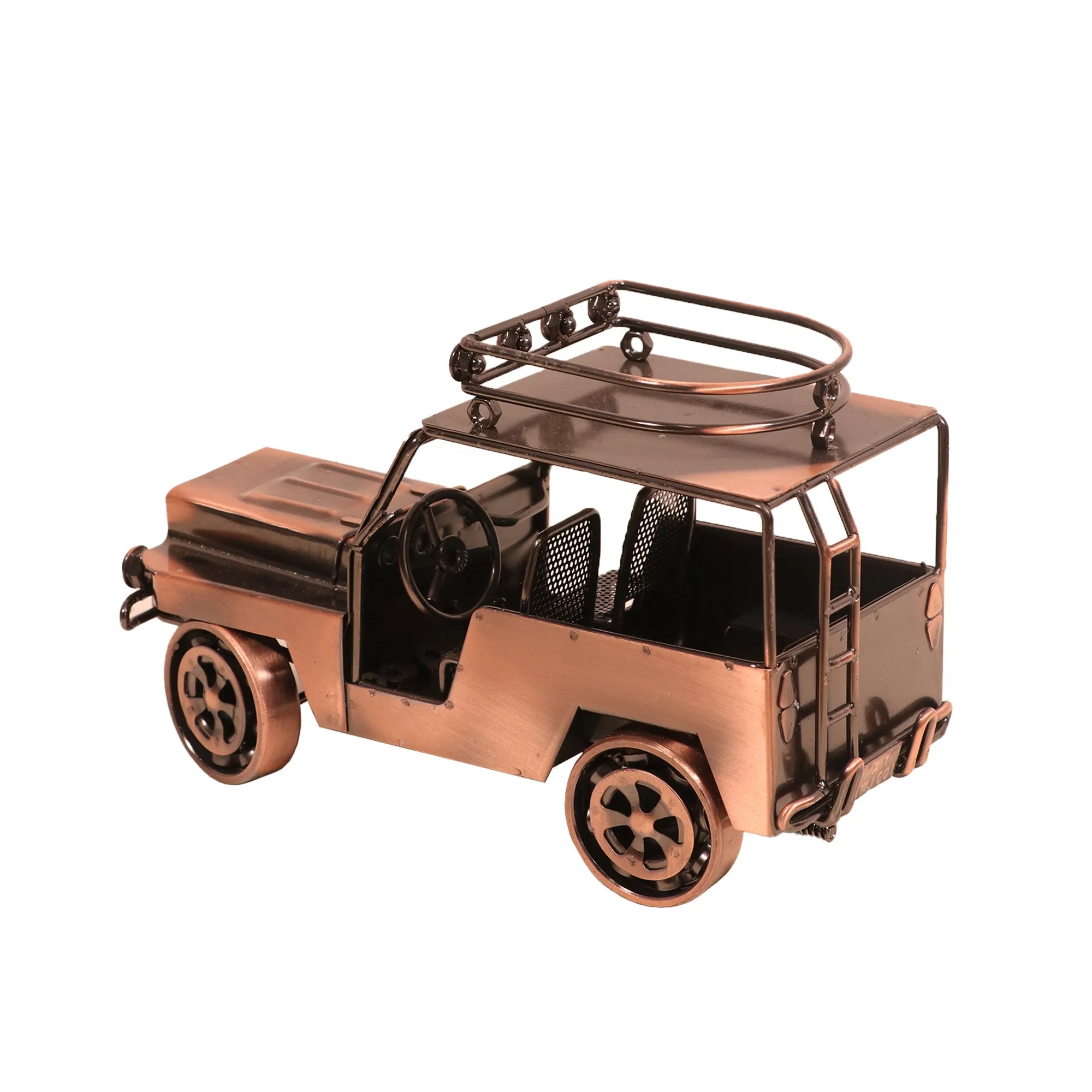 Antique Metallic Miniature Car - carrier