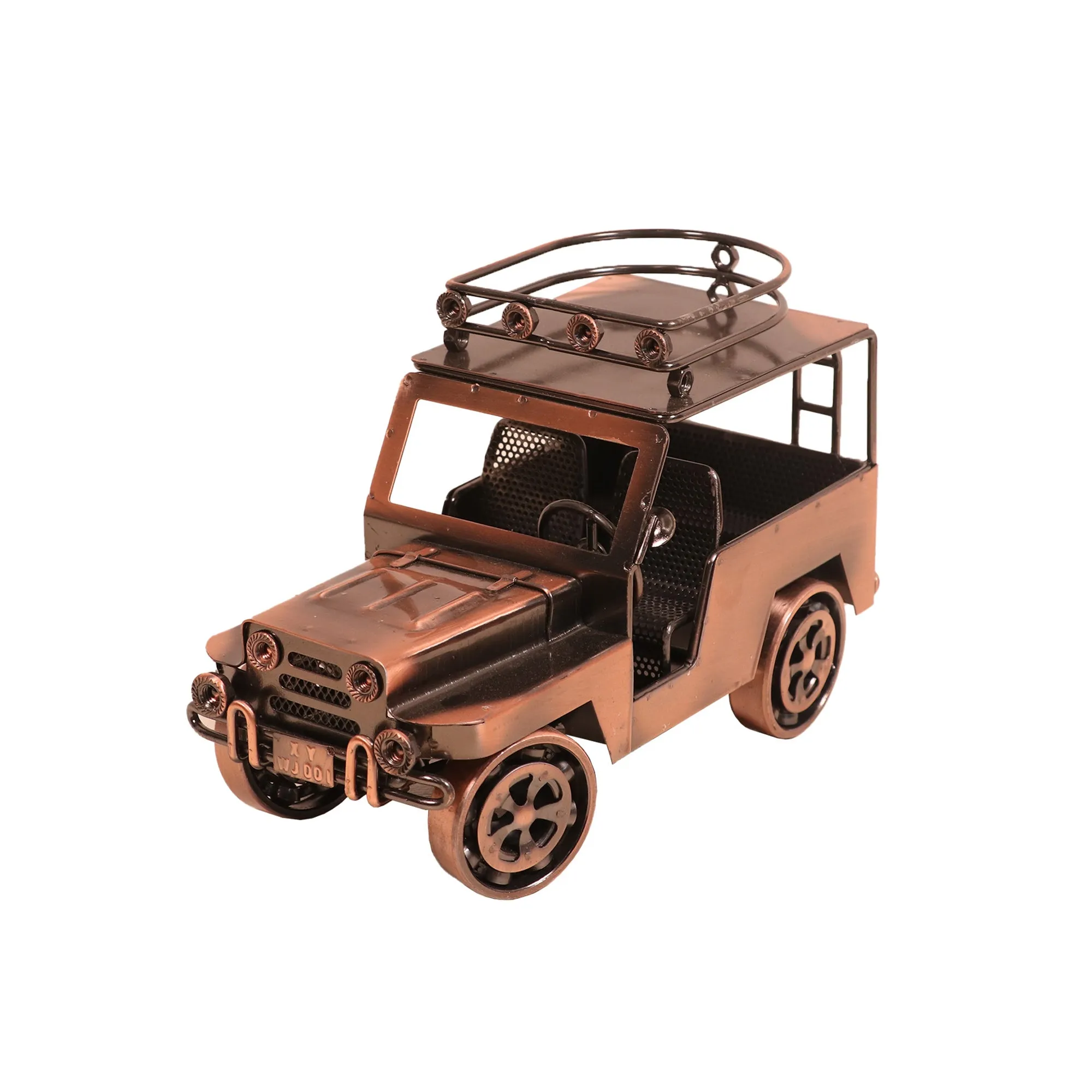 Antique Metallic Miniature Car - carrier