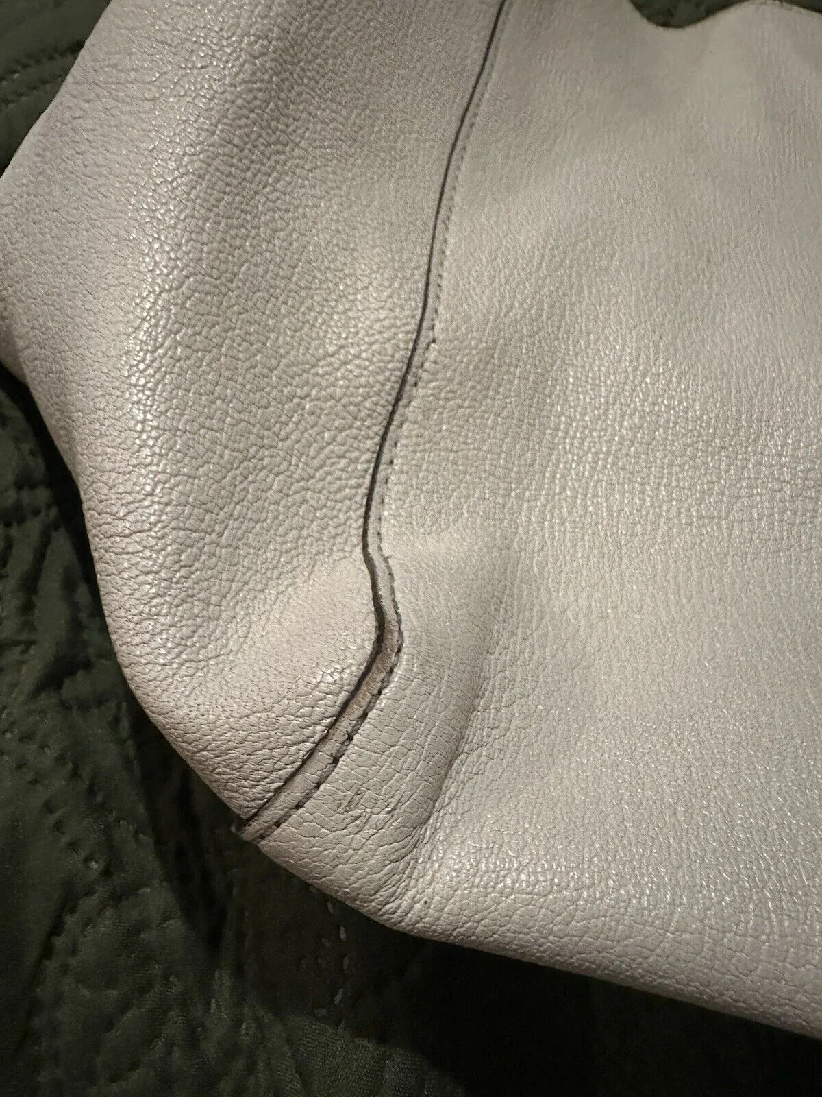 Anya Hindmarch cream leather tote large handbag