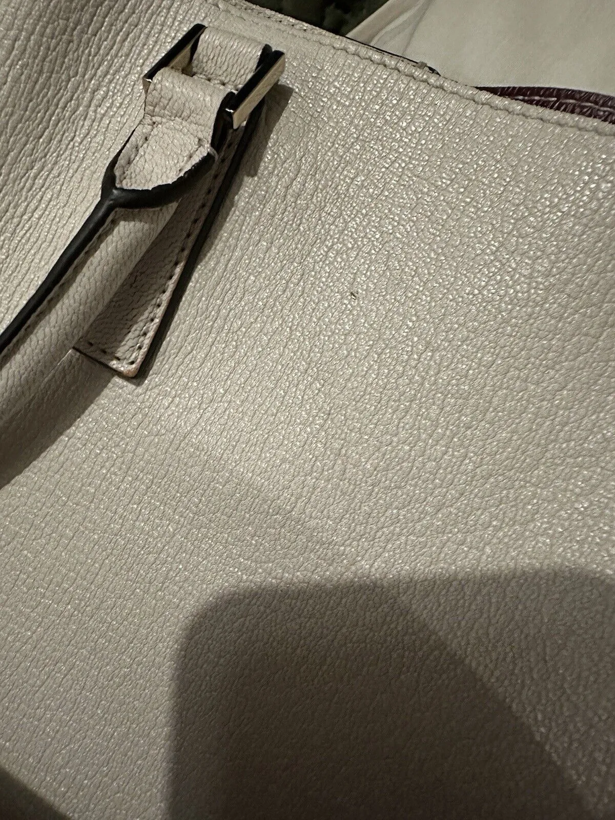 Anya Hindmarch cream leather tote large handbag