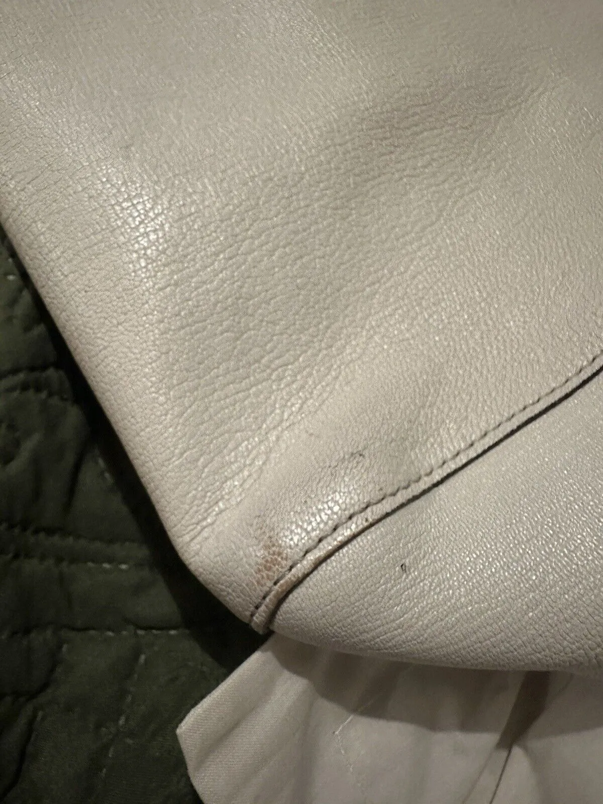 Anya Hindmarch cream leather tote large handbag