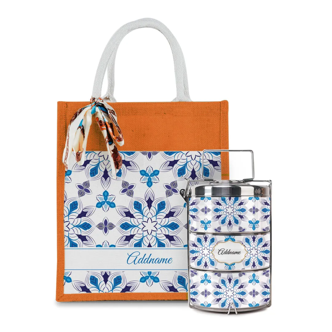 Arabesque Frost with Tiffin Carrier Set