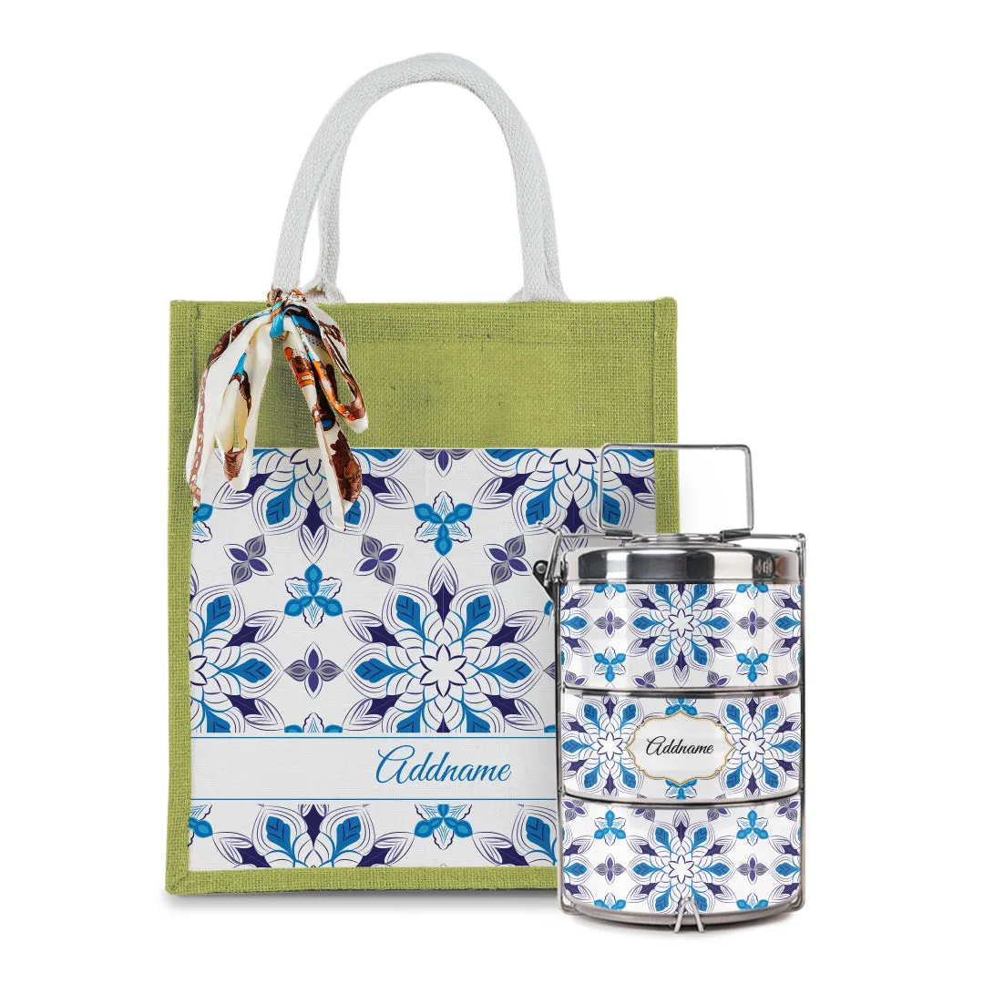 Arabesque Frost with Tiffin Carrier Set