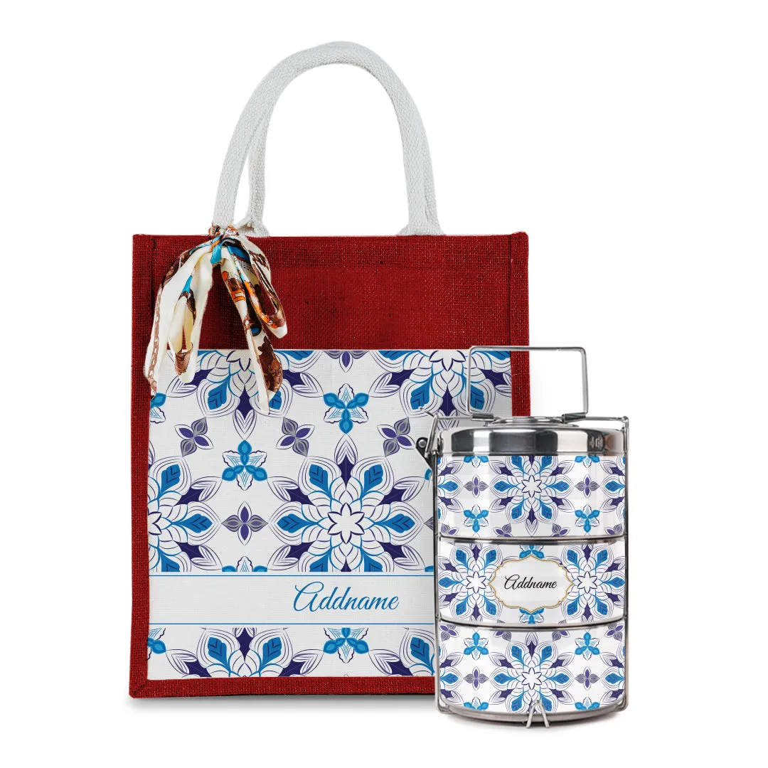 Arabesque Frost with Tiffin Carrier Set