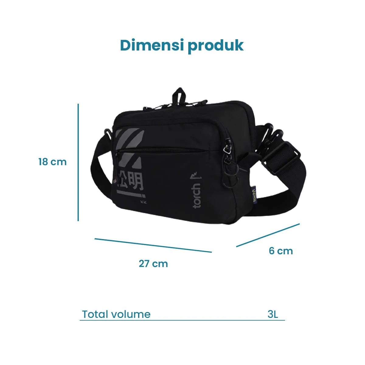 Armore Tas Selempang Gaming Torch 3L