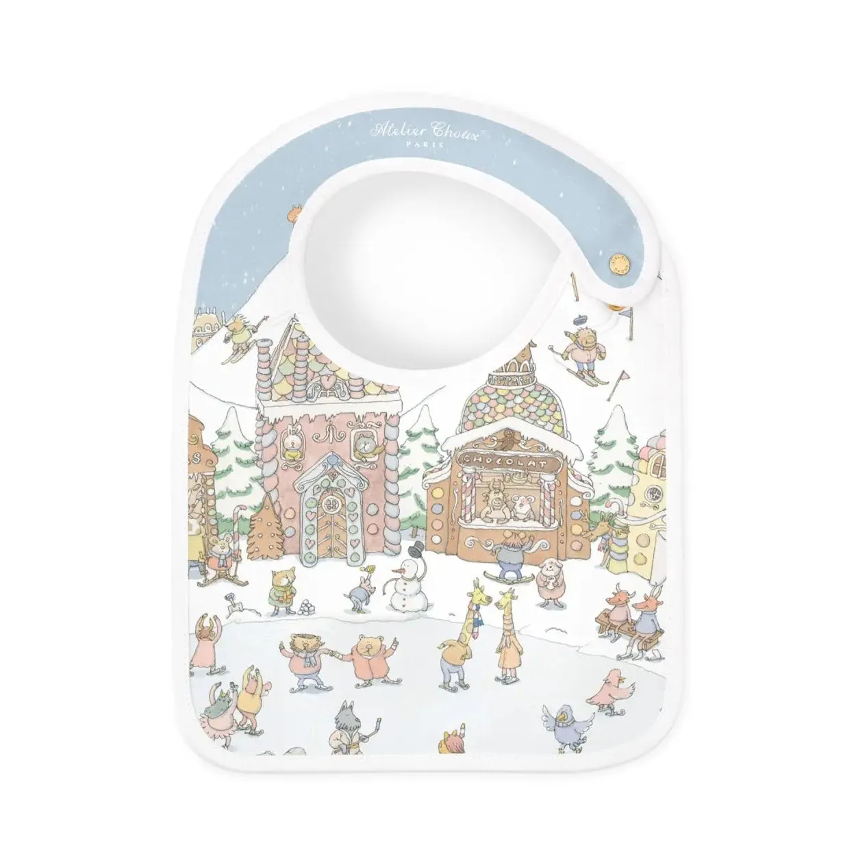 Atelier Choux Satin Bib Winter Wonderland