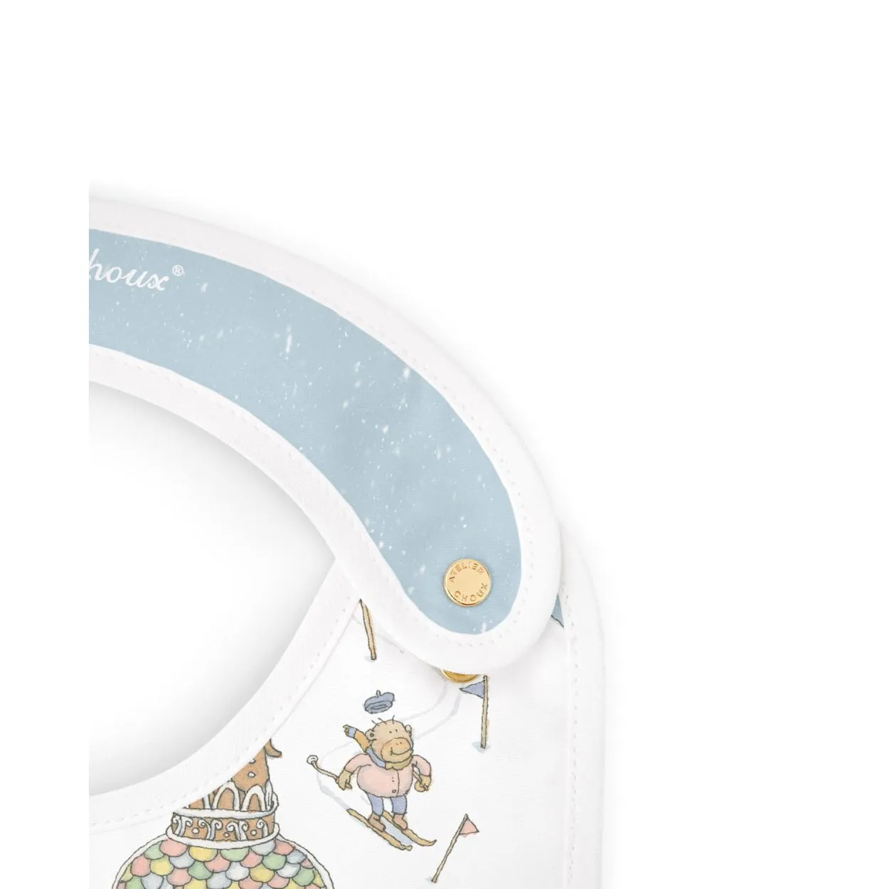Atelier Choux Satin Bib Winter Wonderland