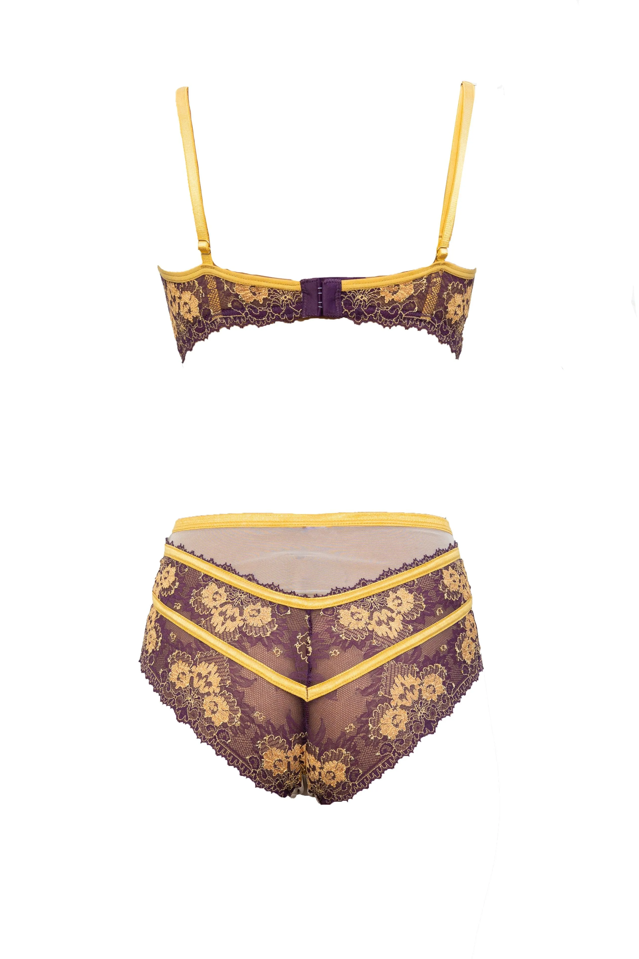 Babylon Exquisite Highwaisted Lace and Tulle Panty