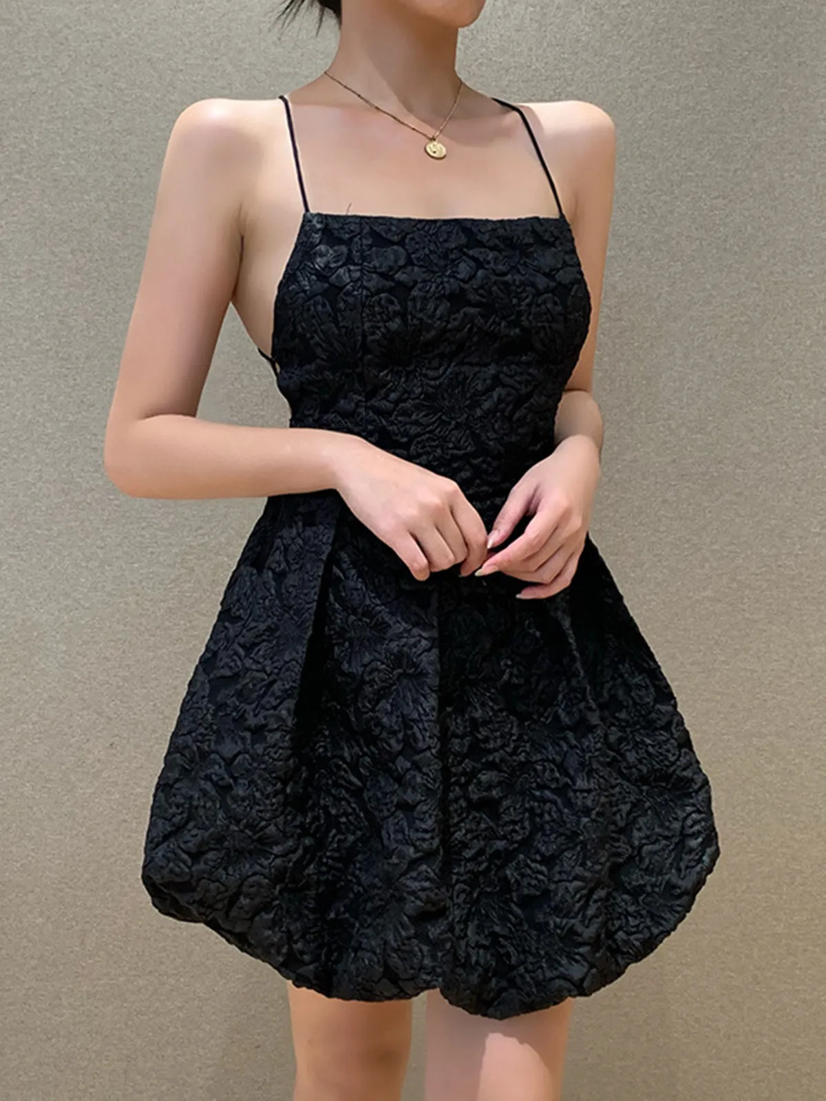 Backless Criss Graceful Cross Short Dress