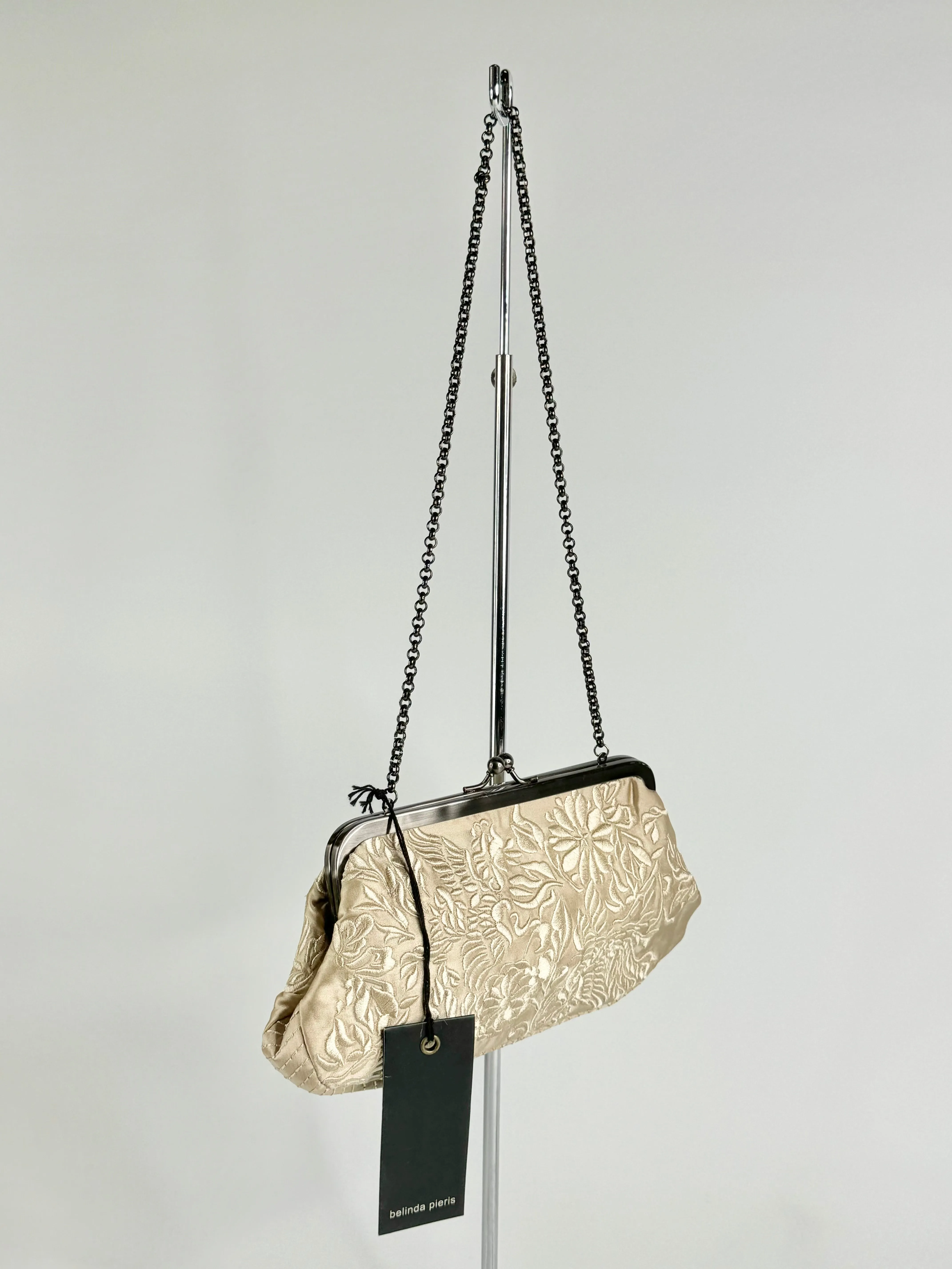 Belinda Pieris Pale Gold Embroidered Evening Bag