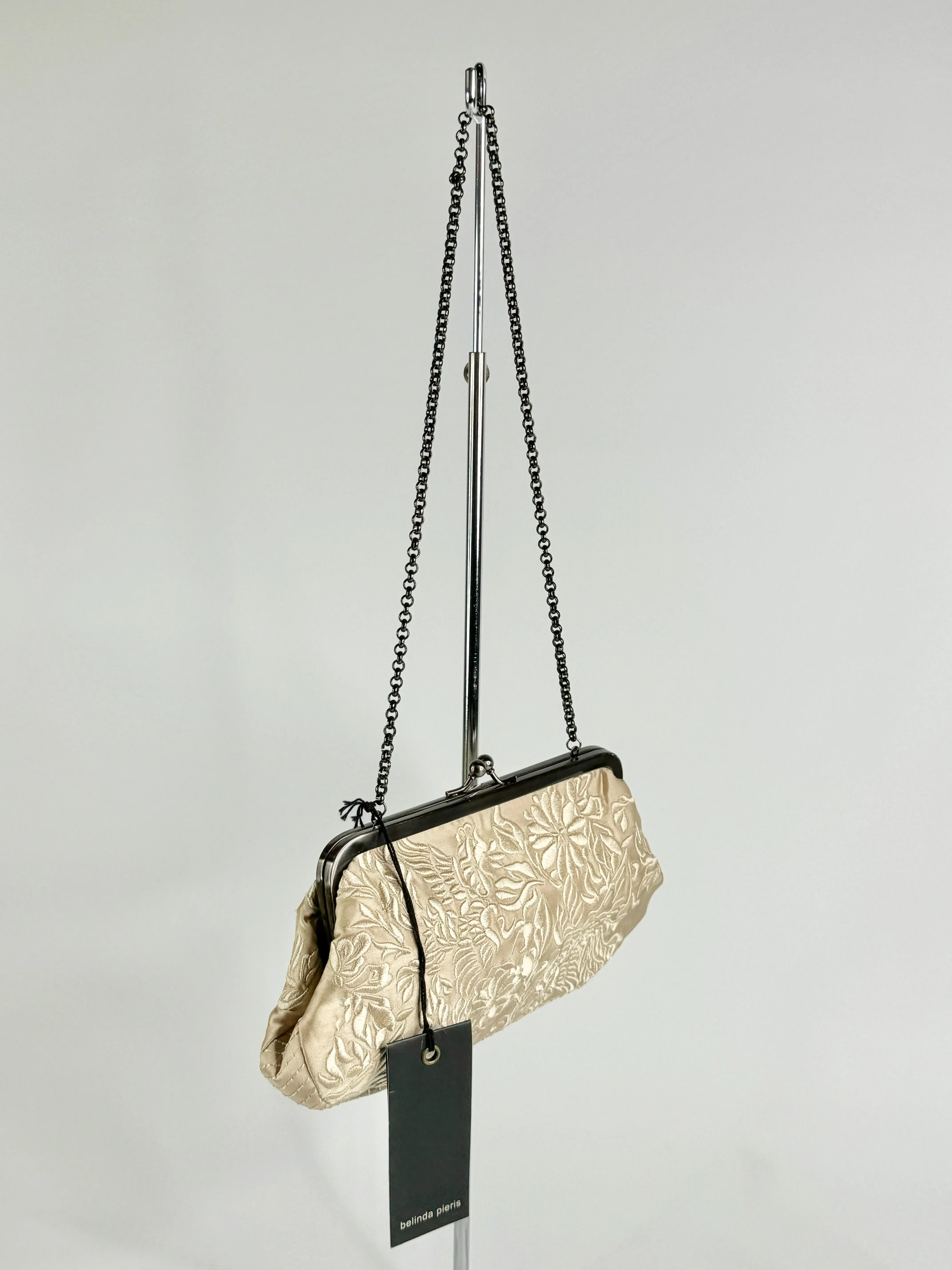 Belinda Pieris Pale Gold Embroidered Evening Bag