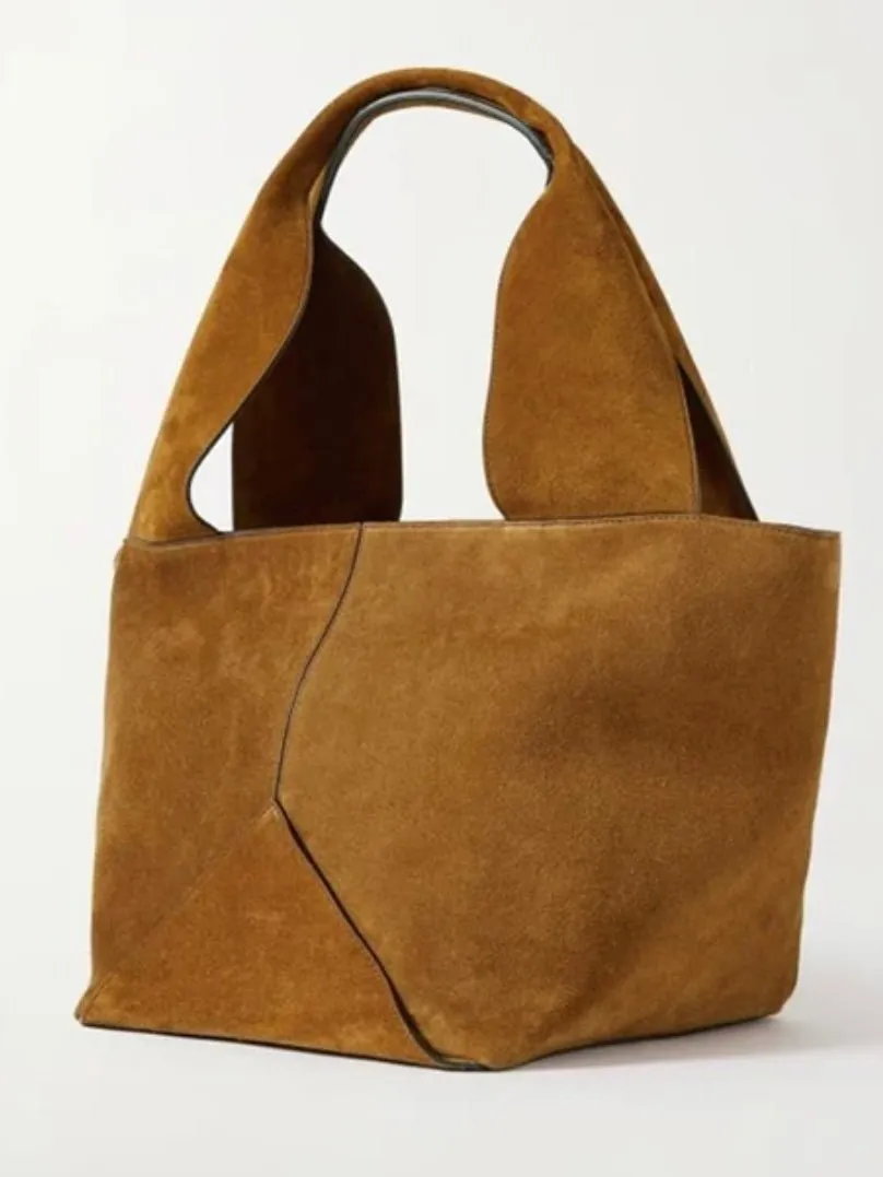 Big brown faux suede bag